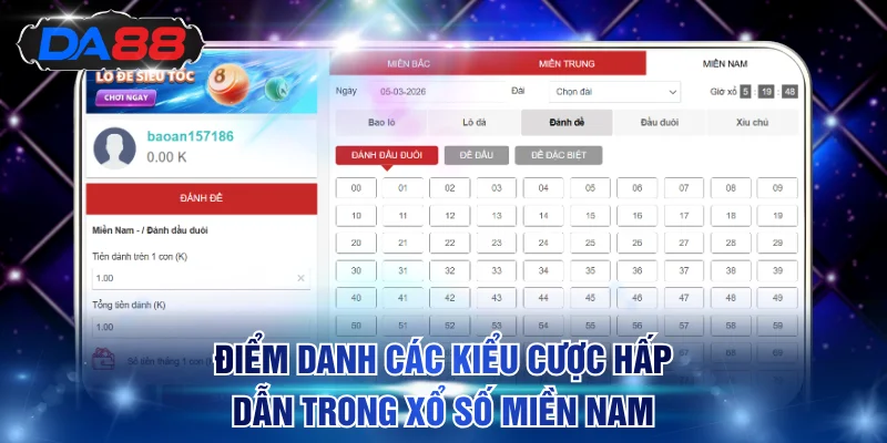 Hướng Dẫn Chơi Xổ Số Miền Nam Nhanh Và An Toàn Tại DA88