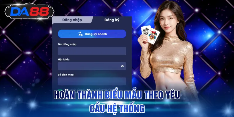 Đăng Ký DA88 - Hướng Dẫn Tạo Tài Khoản Hội Viên Trong 1 Phút