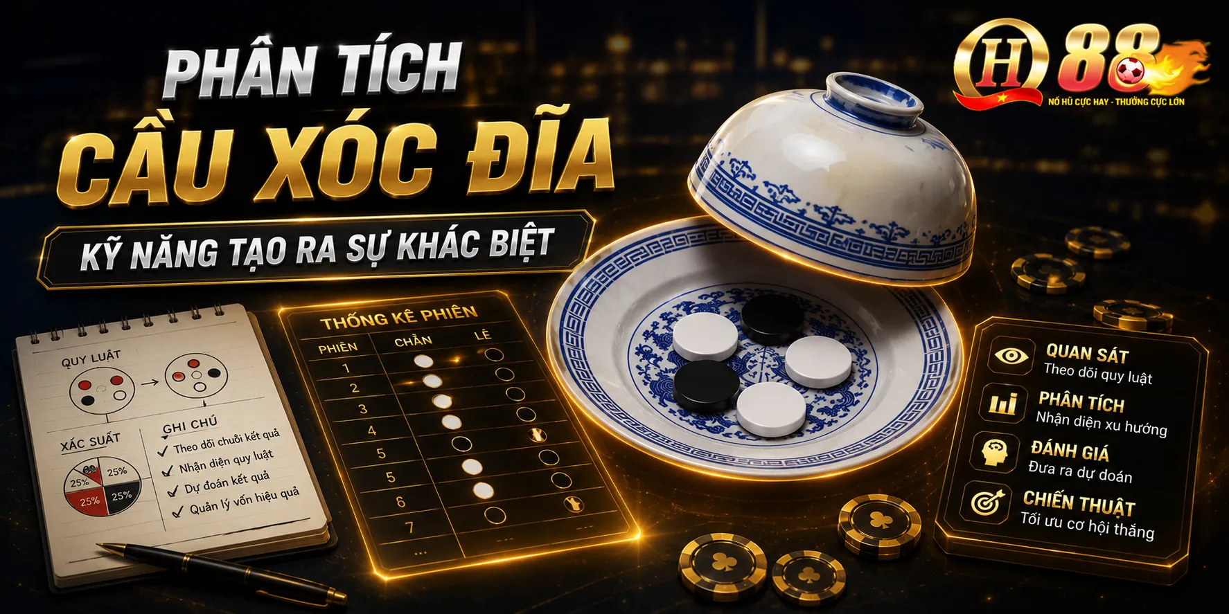 Xóc Đĩa Online: Luật Chơi & Chiến Thuật Thắng Tại QH88 - QH88