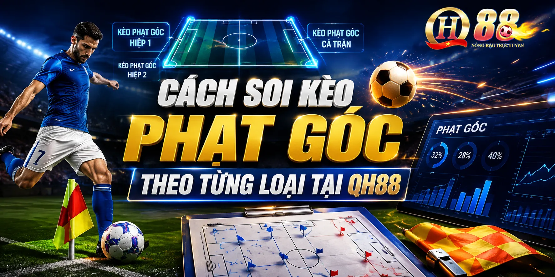 Cách Soi Kèo Phạt Góc Chuẩn Xác Tại QH88 - QH88